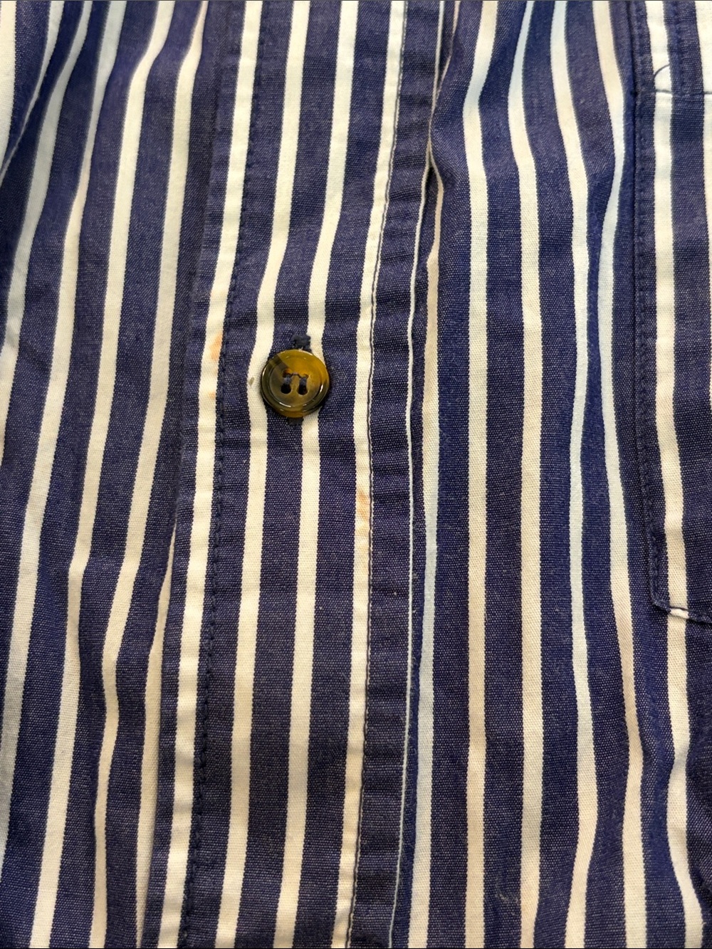 MAMÈNE Navy Blue Striped Phoebe Cotton Poplin Shirt Dress Size 0 preppy classic - Picture 10 of 10